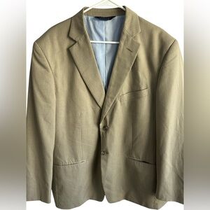 J Ferrar Tan white striped Men’s Blazer • Used • Size: 46R